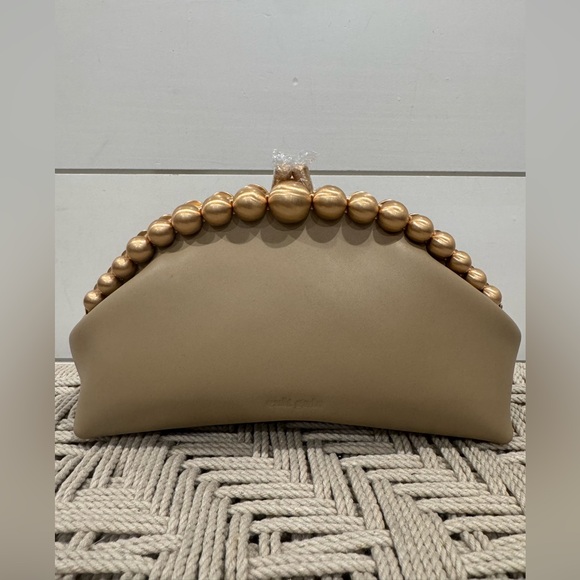 cult gaia Handbags - NEW Cult Gaia tan leather Una clutch